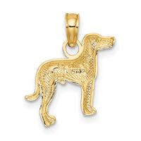 10K 2-D Greyhound Dog Charm-10K6453