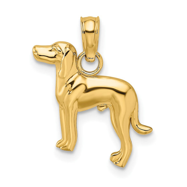 10K 2-D Greyhound Dog Charm-10K6453