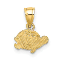 10K Flat and Engraved Mini Turtle Charm-10K6472