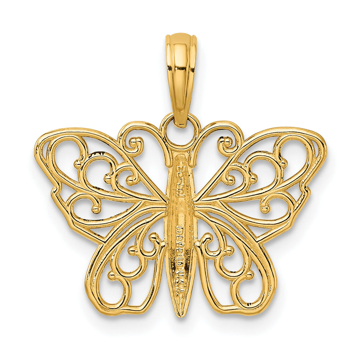 10K Filigree Butterfly Charm-10K6473