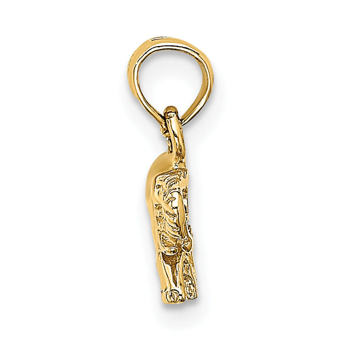 10K Polished Small Elephant Charm-10K6474