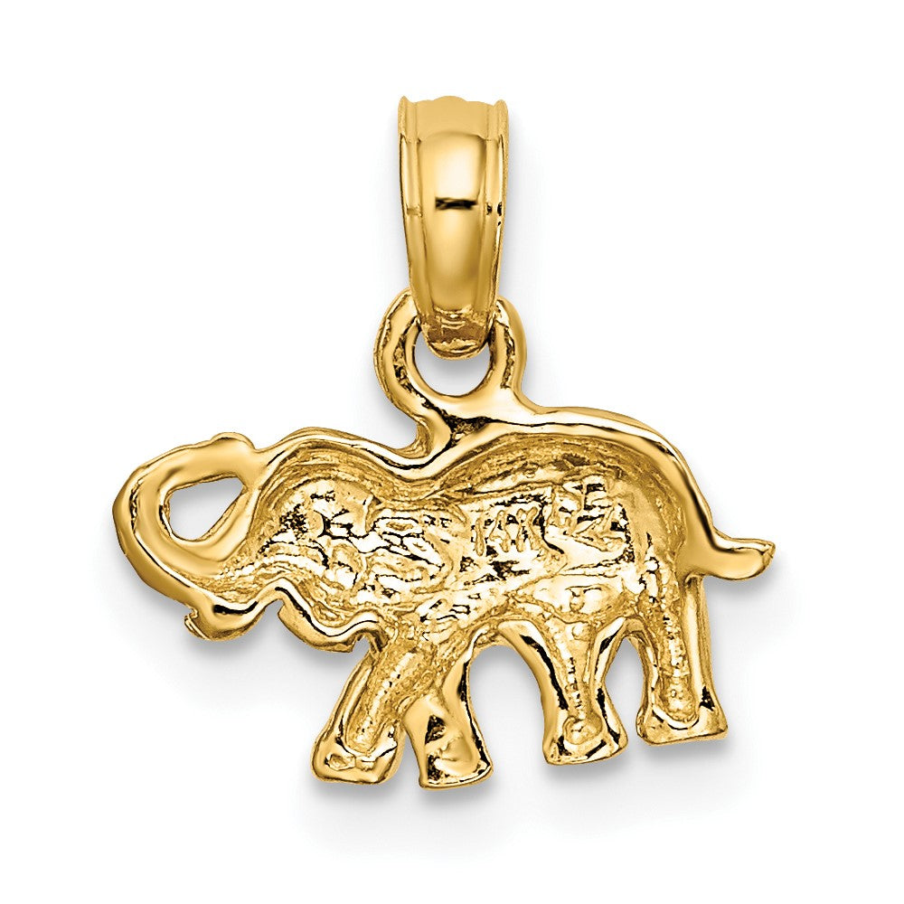 10K Polished Small Elephant Charm-10K6474
