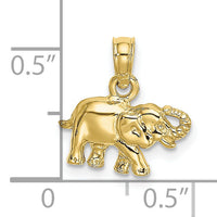 10K Polished Small Elephant Charm-10K6474