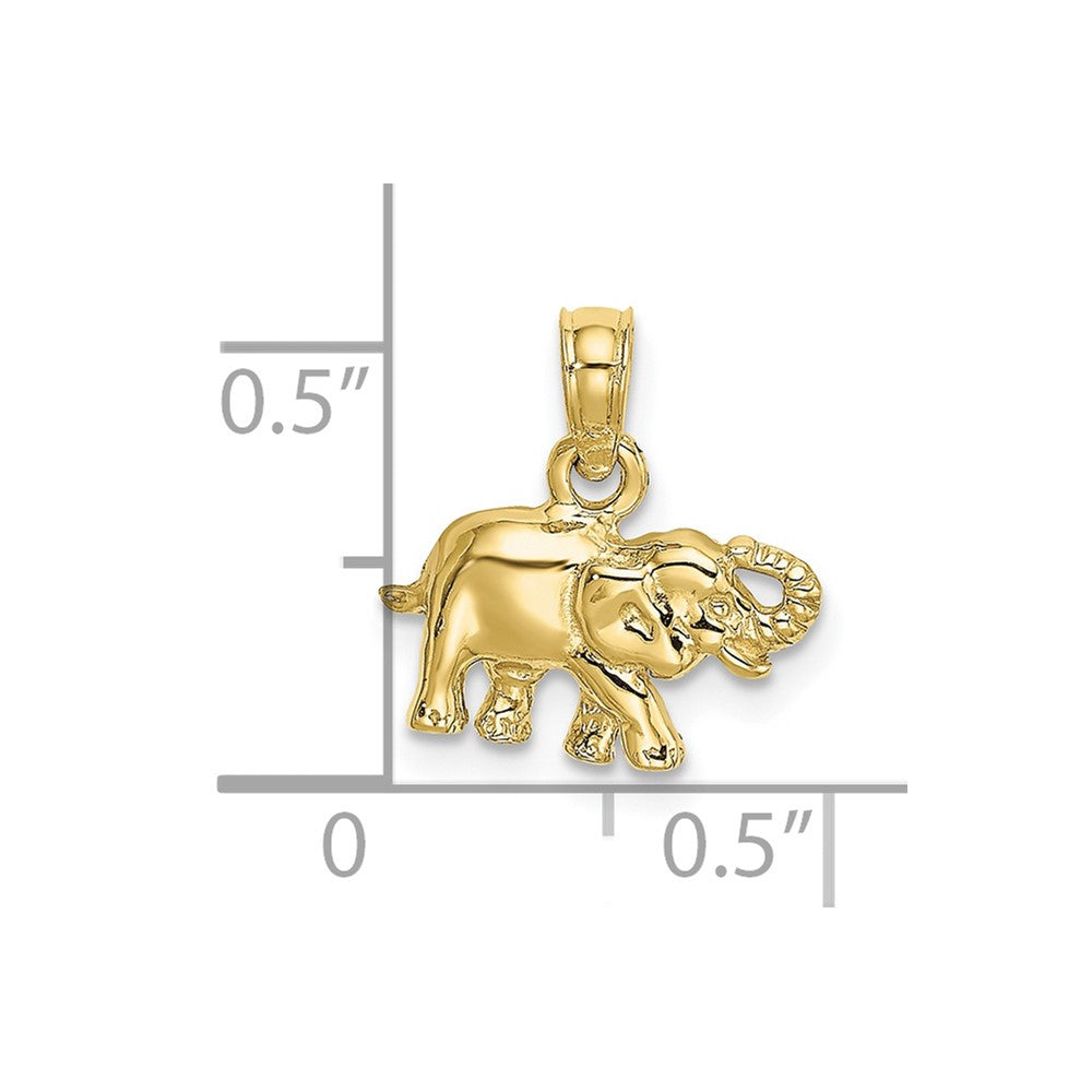 10K Polished Small Elephant Charm-10K6474