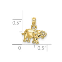 10K Polished Small Elephant Charm-10K6474