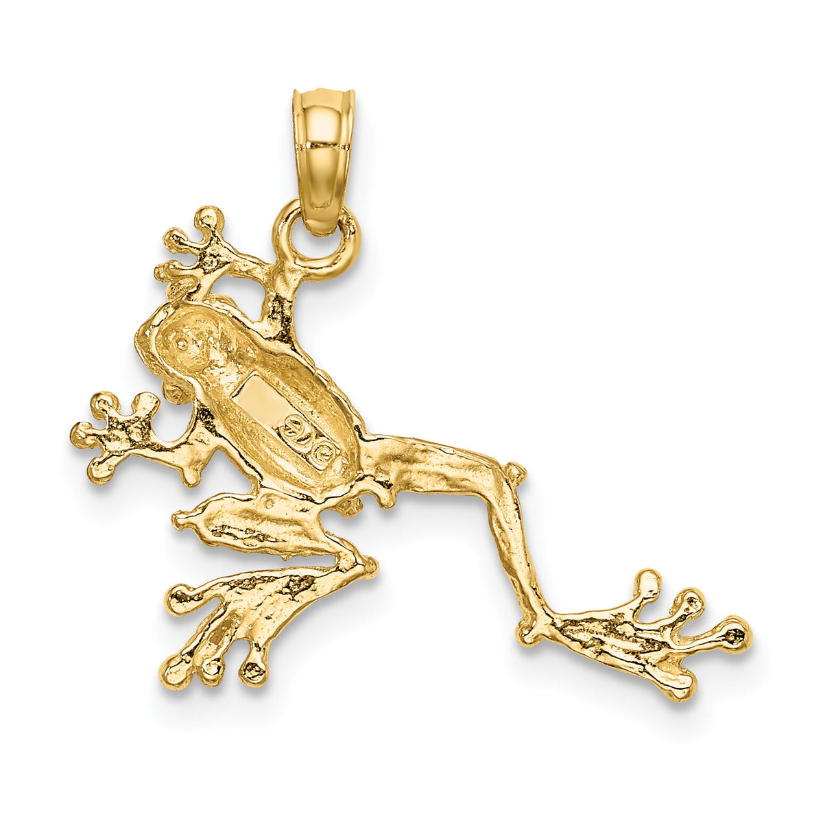 10K 2-D Textured Frog Charm-10K6481
