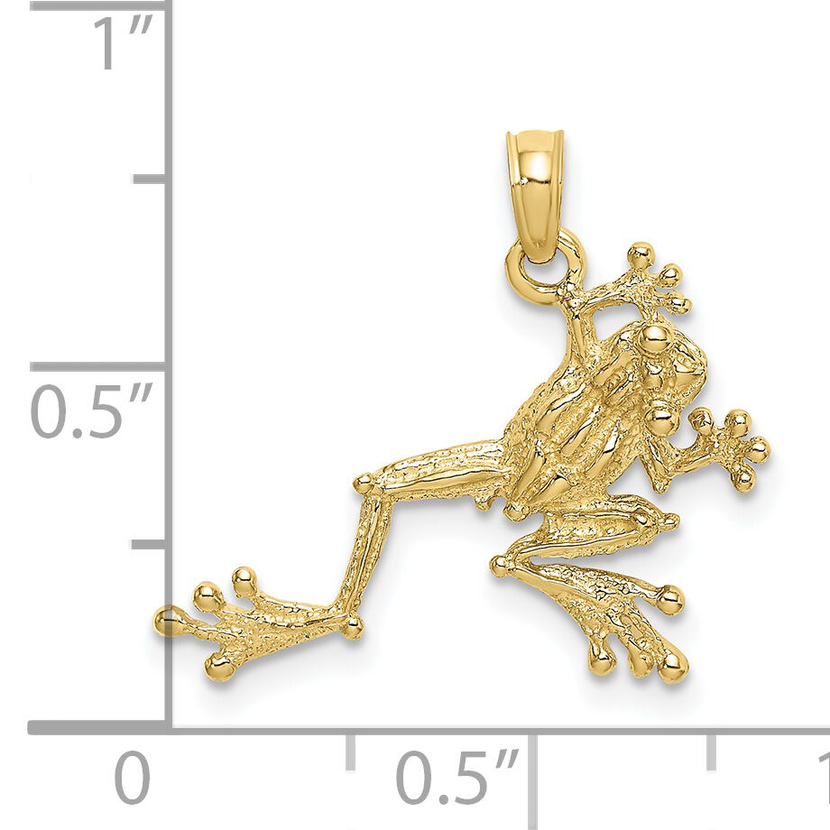 10K 2-D Textured Frog Charm-10K6481