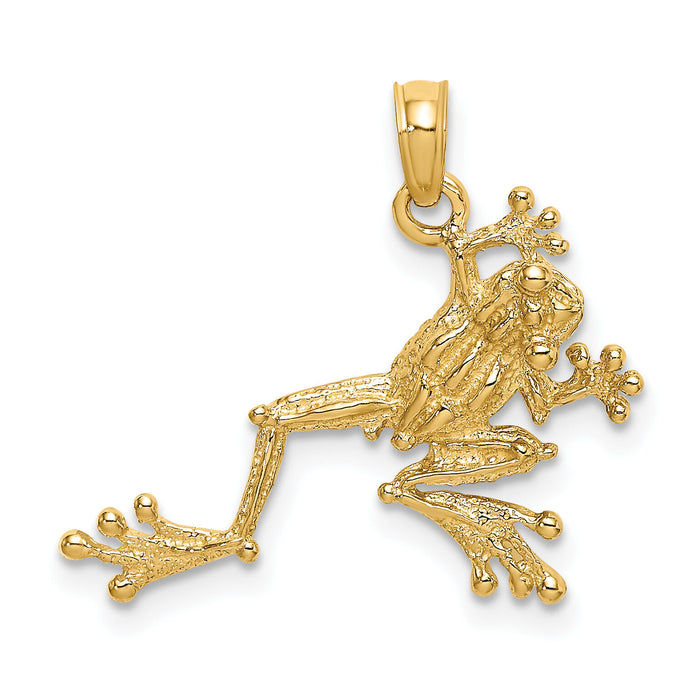10K 2-D Textured Frog Charm-10K6481