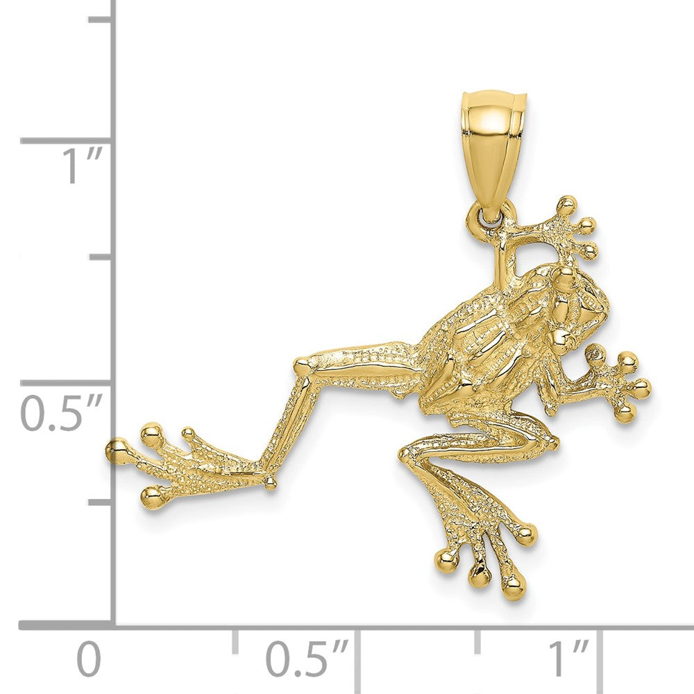 10K 2-D Textured Frog Charm-10K6482