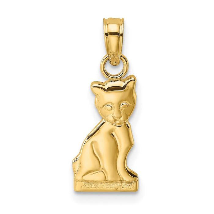 10k Mini Sitting Kitten Charm-10K6484
