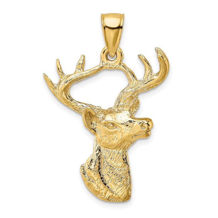 10k Deer Head Profile Charm-10K6494