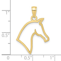 10K Cut-Out Horse Head Profile Charm-10K6503