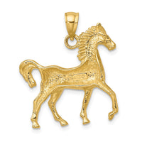 10K 2-D Polished Horse Charm-10K6508