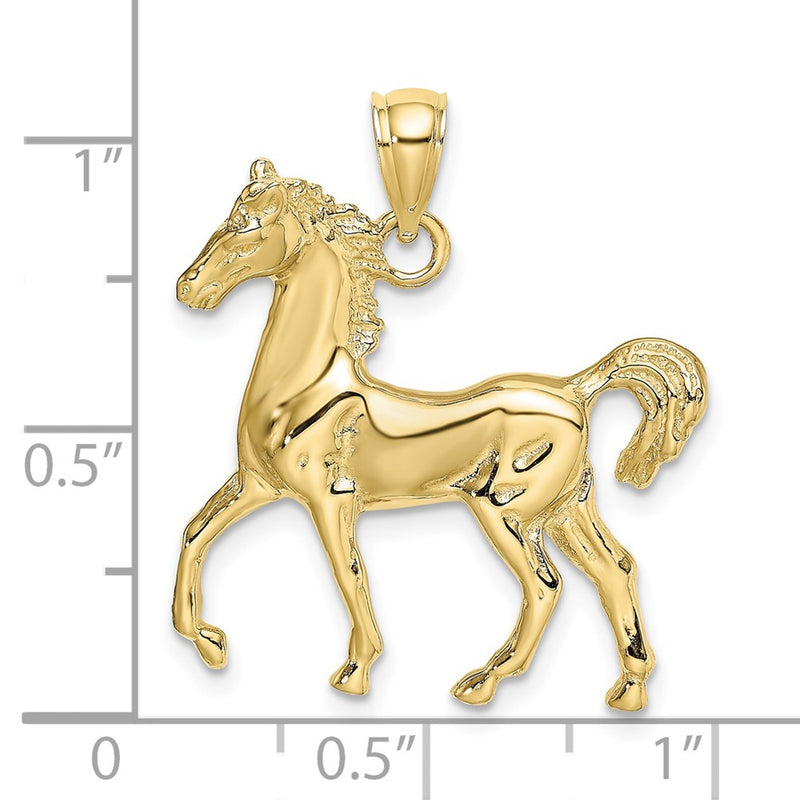 10K 2-D Polished Horse Charm-10K6508