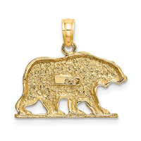 10K Textured Bear Charm-10K6515