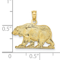 10K Textured Bear Charm-10K6515