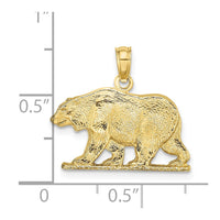 10K Textured Bear Charm-10K6515