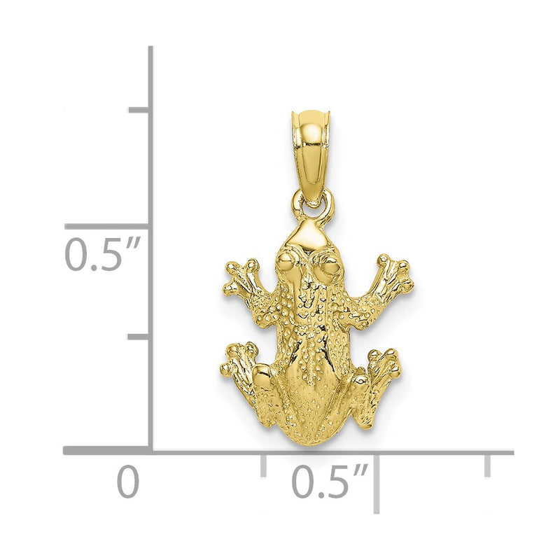 10k Textured Top View FROG Charm-10K6517