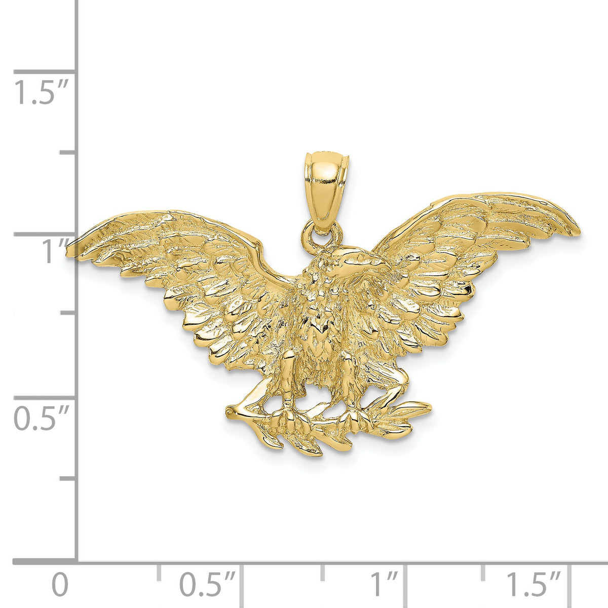 10K Eagle w/ Wings Spread Charm-10K6524