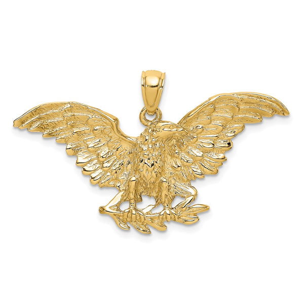 10K Eagle w/ Wings Spread Charm-10K6524