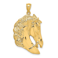 10K Horse Head w/Long Mane Charm-10K6531