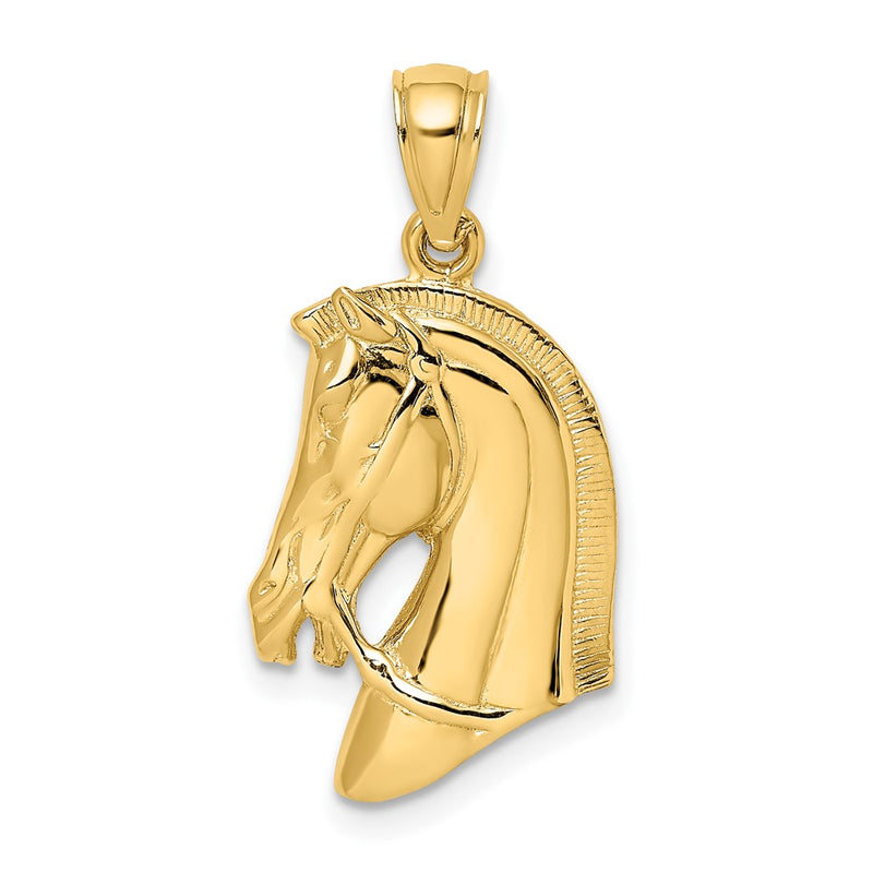 10K Horse Head w/Short Mane Charm-10K6532