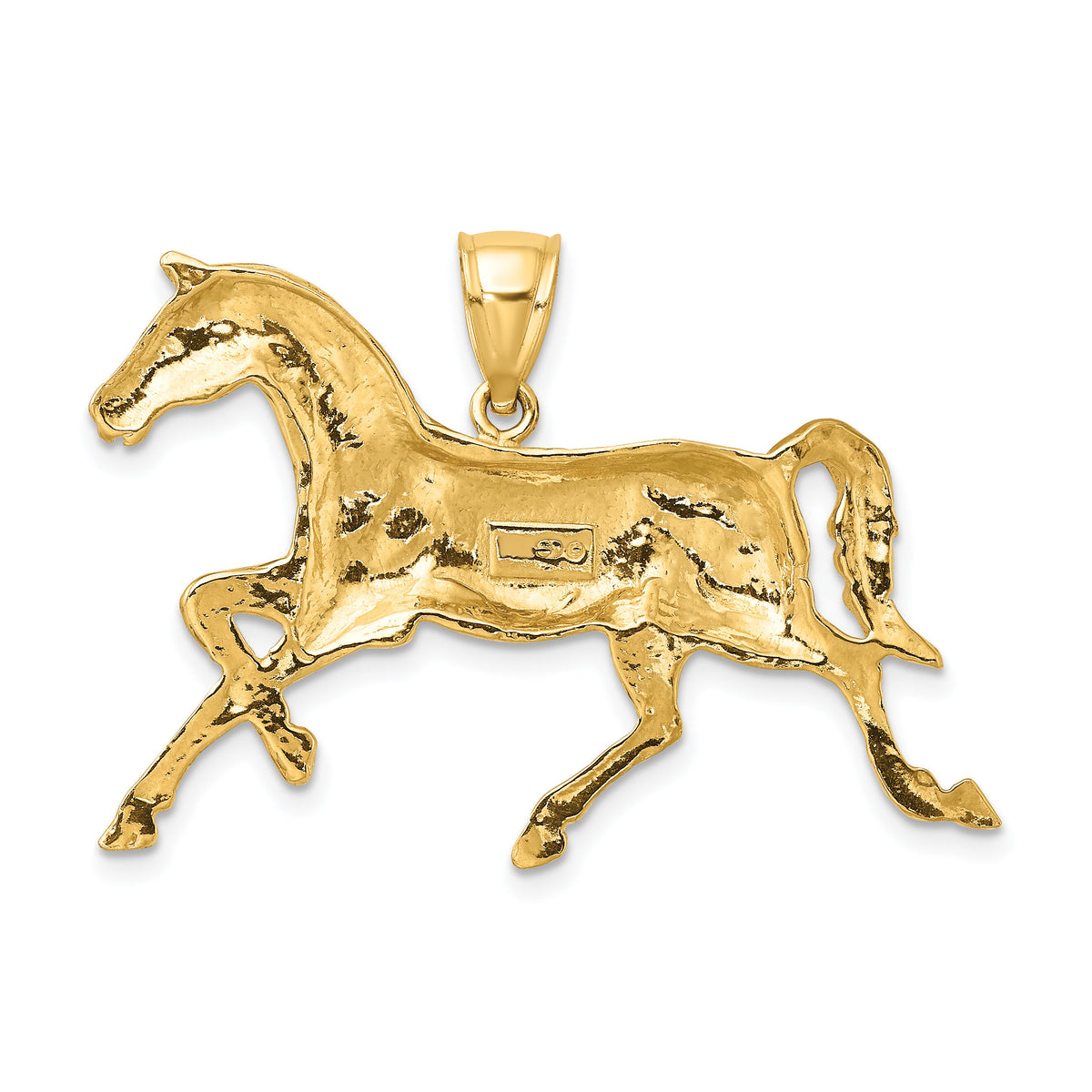 10K 2-D Polished Horse Charm-10K6538