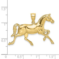 10K 2-D Polished Horse Charm-10K6538
