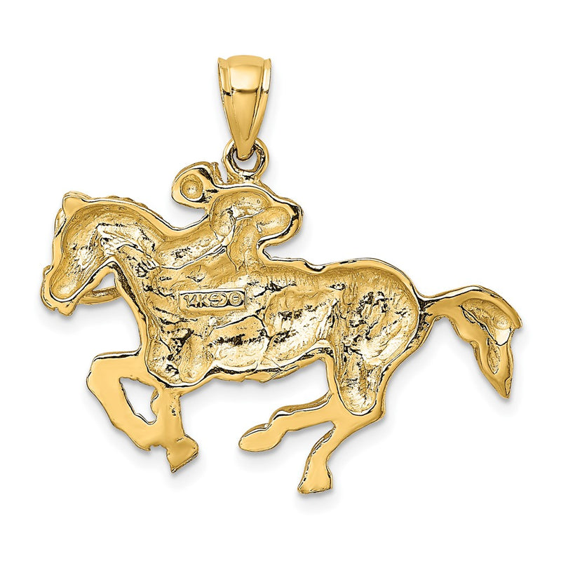 10K 2-D Jockey on Horse Charm-10K6541