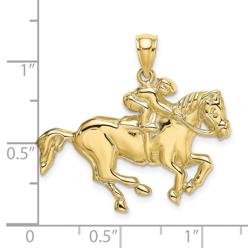 10K 2-D Jockey on Horse Charm-10K6541