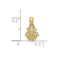 10K Textured Miniature Frog Charm-10K6551