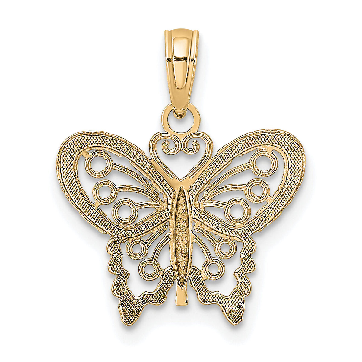 10k Diamond-cut Butterfly Charm-10K6554