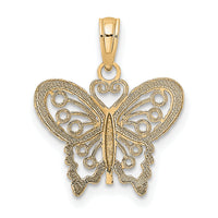 10k Diamond-cut Butterfly Charm-10K6554