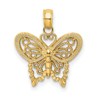10k Diamond-cut Butterfly Charm-10K6554