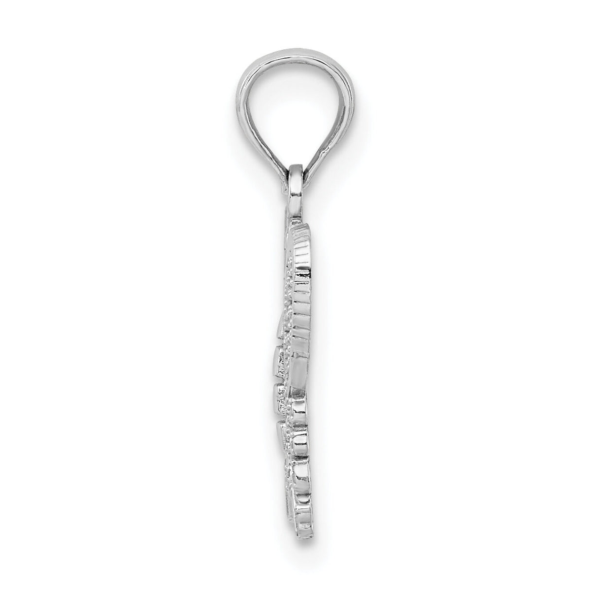 10K White Gold Polished Butterfly Charm-10K6554W