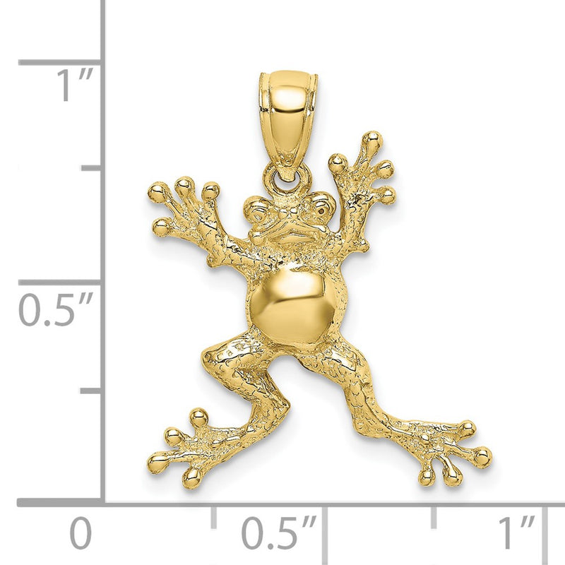 10K 2-D Frog w/Pot Belly Charm-10K6560