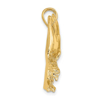 10K Eagle Landing w/Wings Up Charm-10K6563