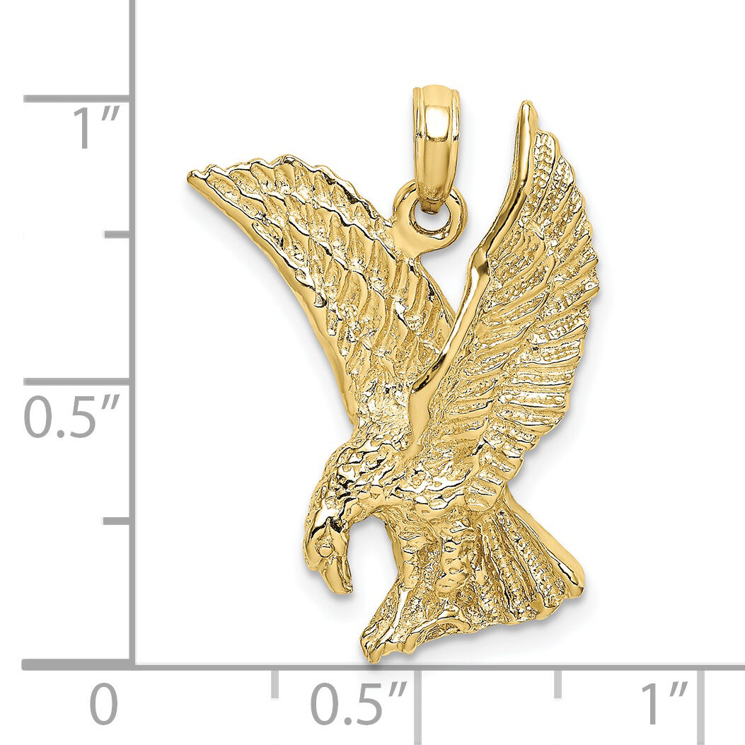 10K Eagle Landing w/Wings Up Charm-10K6563