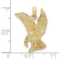 10K Eagle Landing w/Wings Up Charm-10K6563