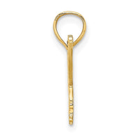 10K Flat Engraved Eagle Charm-10K6575