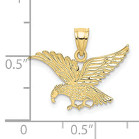 10K Flat Engraved Eagle Charm-10K6575