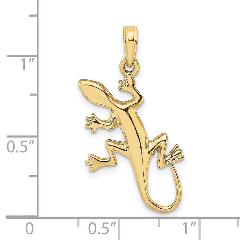 10K 2-D Gecko Charm-10K6583