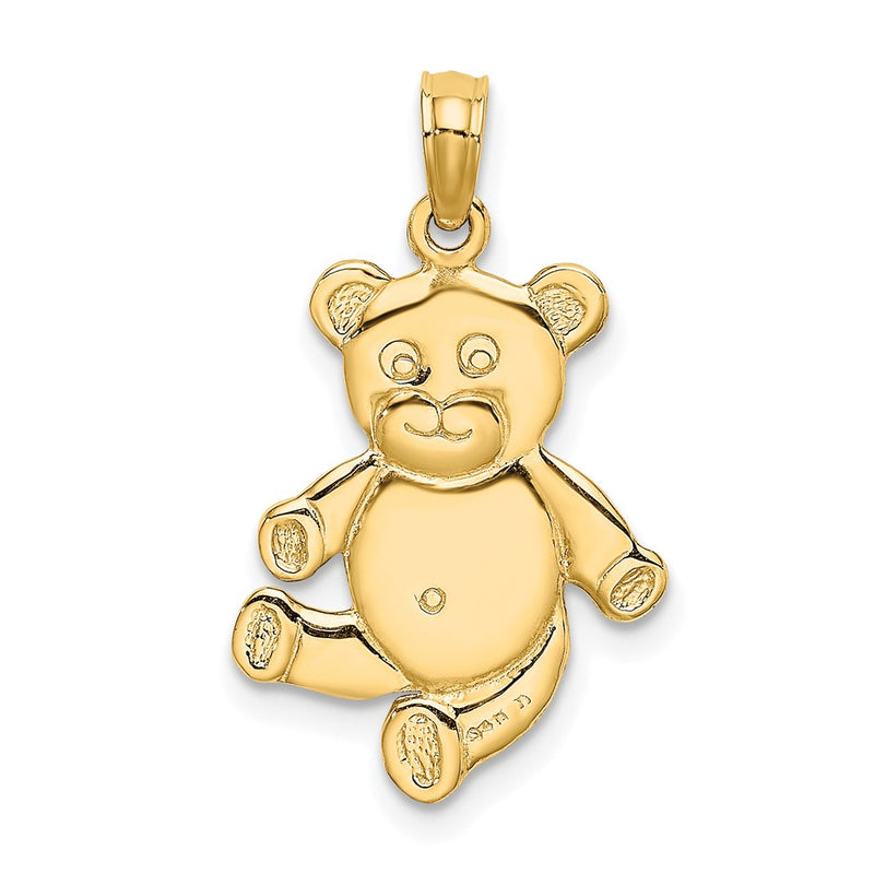 10k Reversible Teddy Bear Charm-10K6590