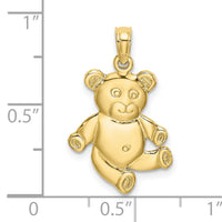 10k Reversible Teddy Bear Charm-10K6590
