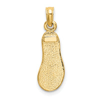10K 3D W/ Green Enamel Single Flip-Flop Charm-10K6668