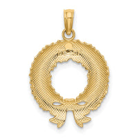 10K Enamel Christmas Wreath Charm-10K6991