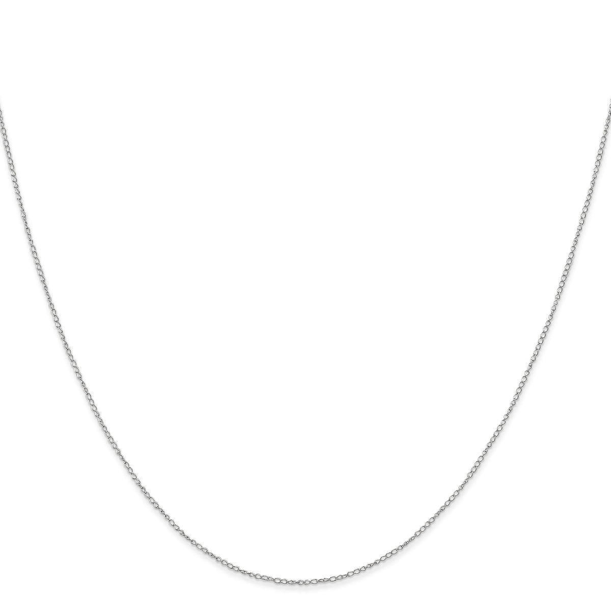 10k White Gold .42mm Carded Curb Chain-10K6CW-24