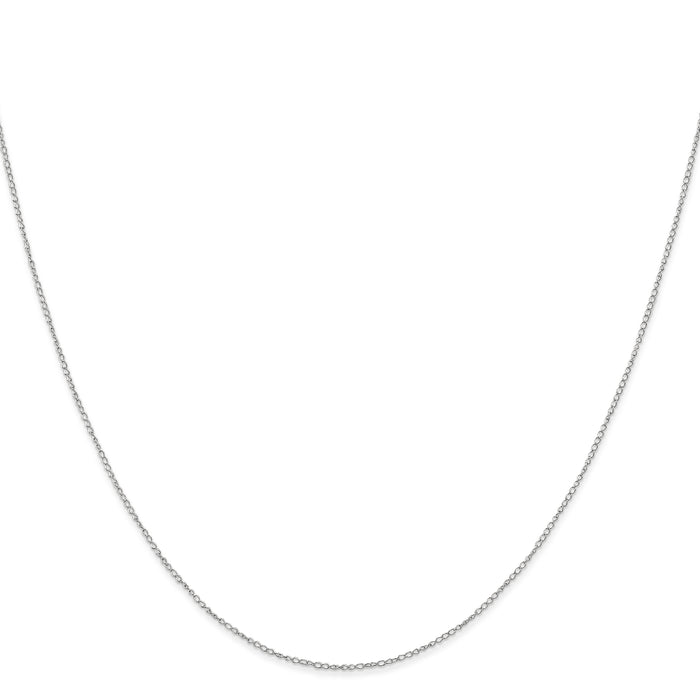 10k White Gold .42mm Carded Curb Chain-10K6CW-16