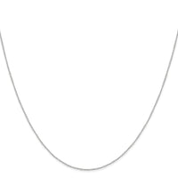 10k White Gold .42mm Carded Curb Chain-10K6CW-20