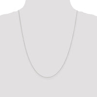 10k White Gold .42mm Carded Curb Chain-10K6CW-24
